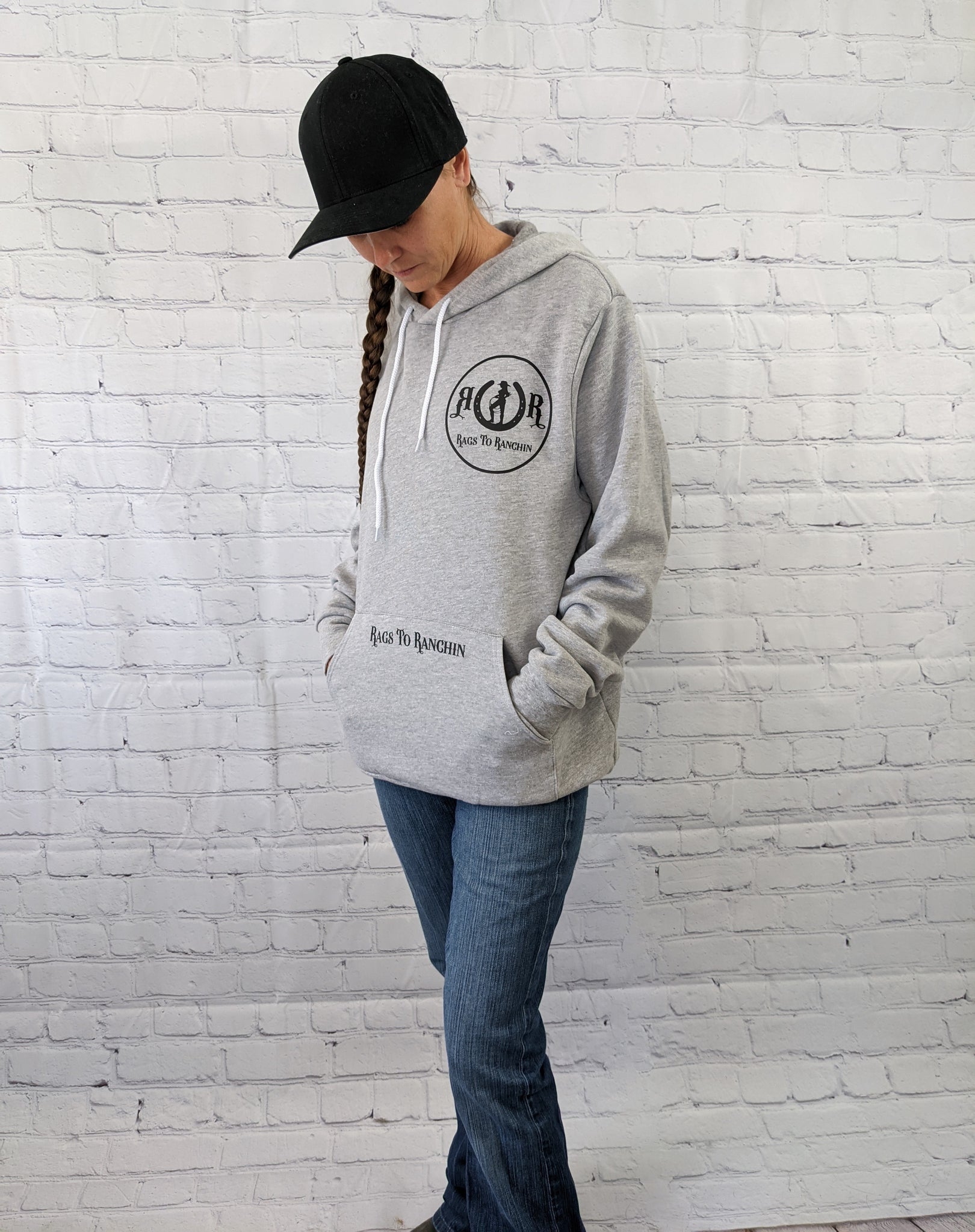 Athletic Heather Hoodie – Rags To Ranchin