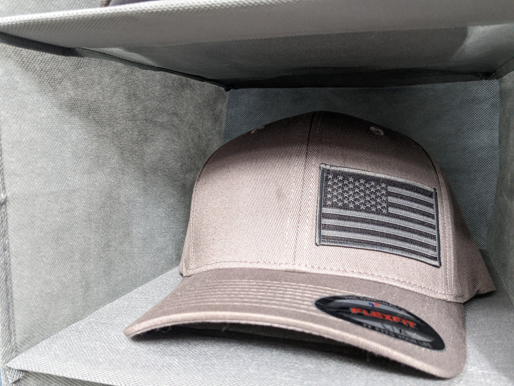 Hat-American Flag Grey